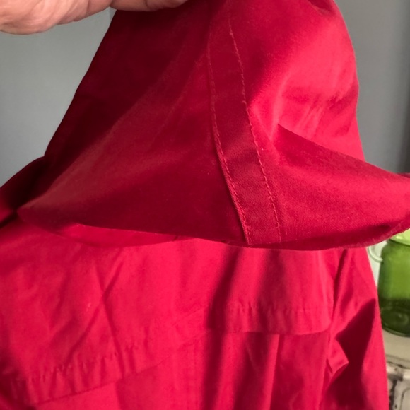 Michael Kors Red Double-Breasted Trench Coat - Picture 4 of 5